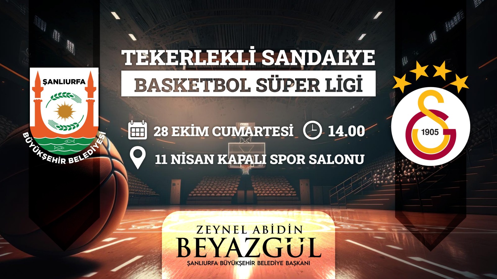 Şanlıurfa Tekerlekli sandalye Basketbol takımı Galatasaray'ı konuk ediyor